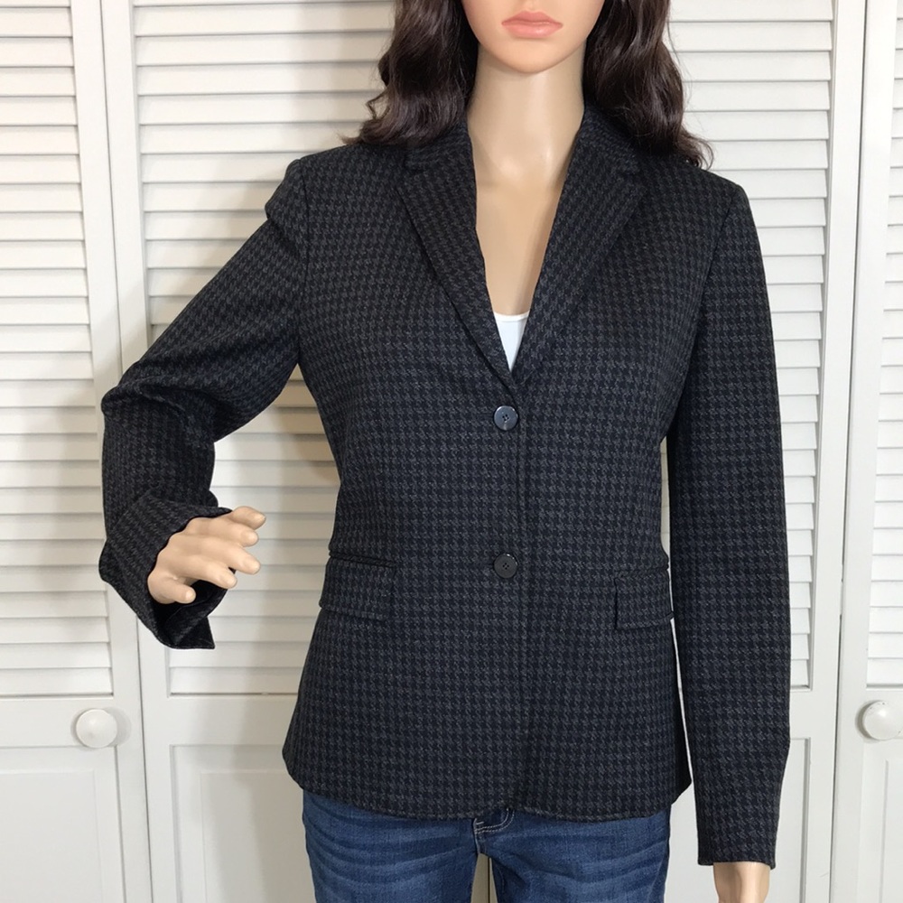 Nwot Theory Houndstooth Shrunken Two-Button Jacke… - image 4